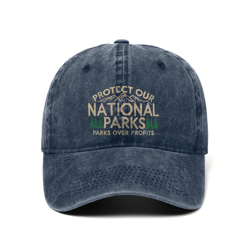 Casquette de baseball ajustable « Protégez nos parcs nationaux », « Parcs avant le profit »