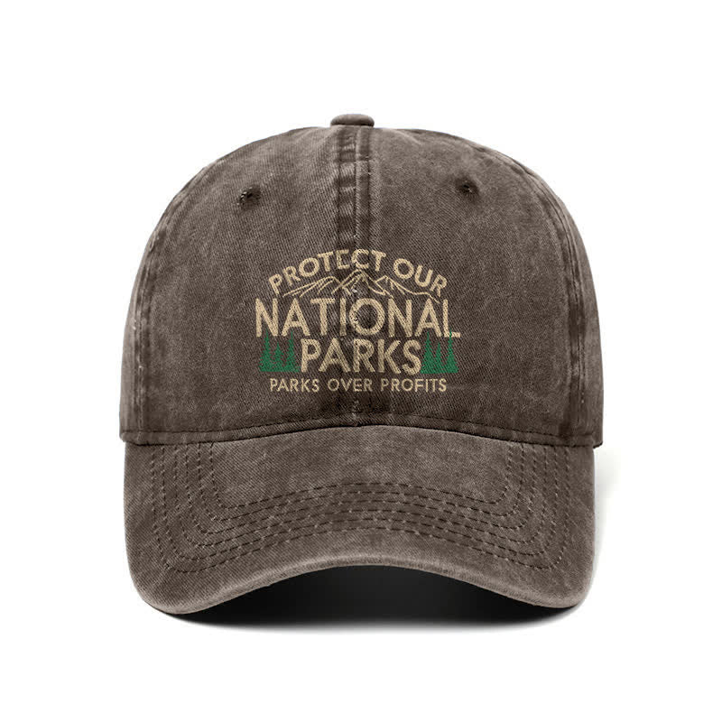 Casquette de baseball ajustable « Protégez nos parcs nationaux », « Parcs avant le profit »