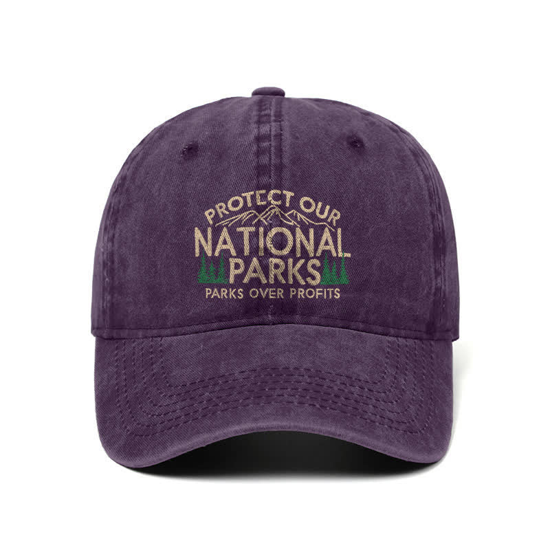 Casquette de baseball ajustable « Protégez nos parcs nationaux », « Parcs avant le profit »
