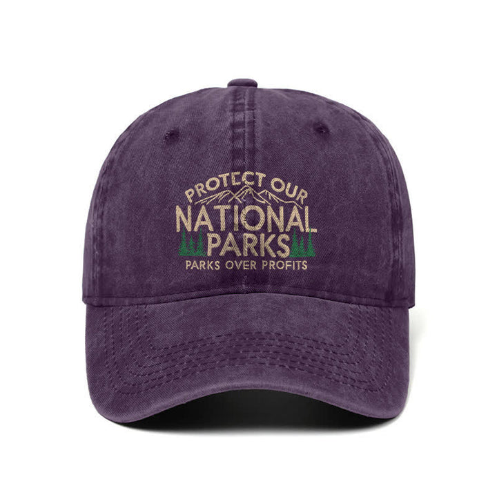 Casquette de baseball ajustable « Protégez nos parcs nationaux », « Parcs avant le profit »