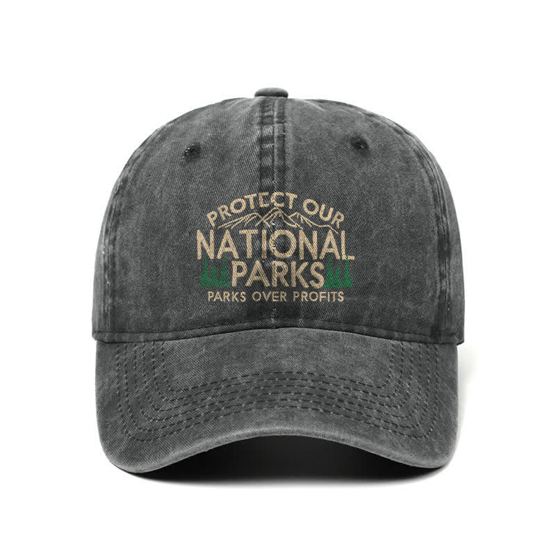 Casquette de baseball ajustable « Protégez nos parcs nationaux », « Parcs avant le profit »