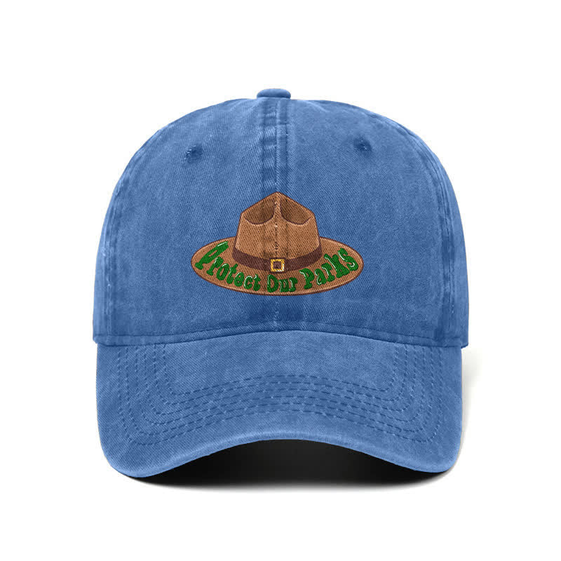 Casquette de baseball ajustable avec imprimé « Protégez nos parcs »