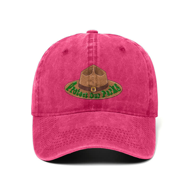 Casquette de baseball ajustable avec imprimé « Protégez nos parcs »
