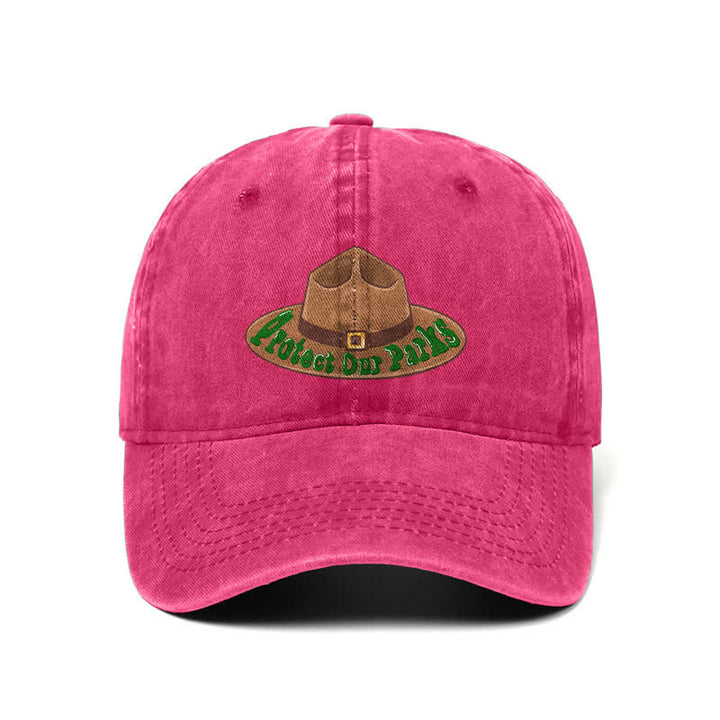 Casquette de baseball ajustable avec imprimé « Protégez nos parcs »