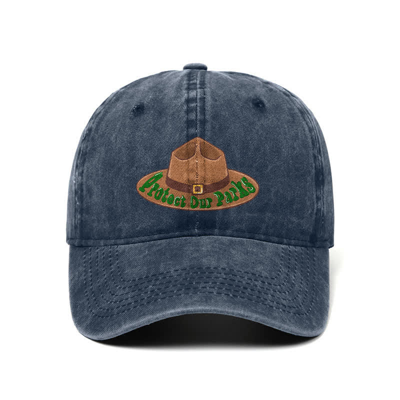 Casquette de baseball ajustable avec imprimé « Protégez nos parcs »