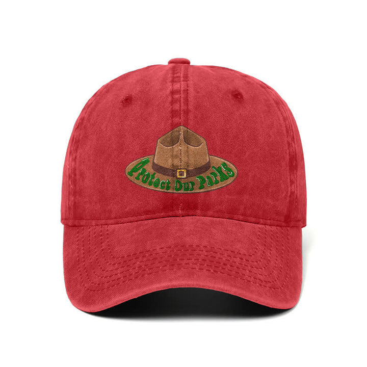 Casquette de baseball ajustable avec imprimé « Protégez nos parcs »