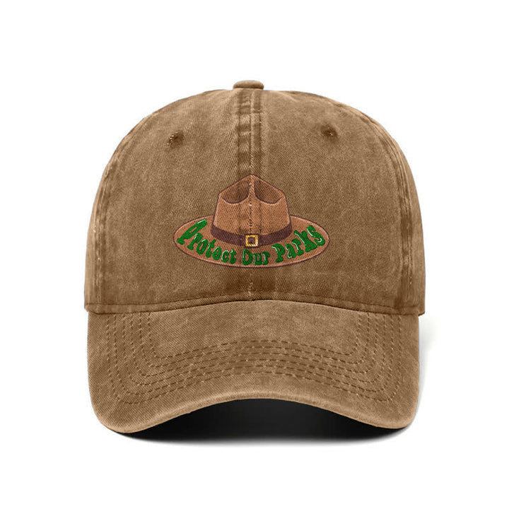 Casquette de baseball ajustable avec imprimé « Protégez nos parcs »