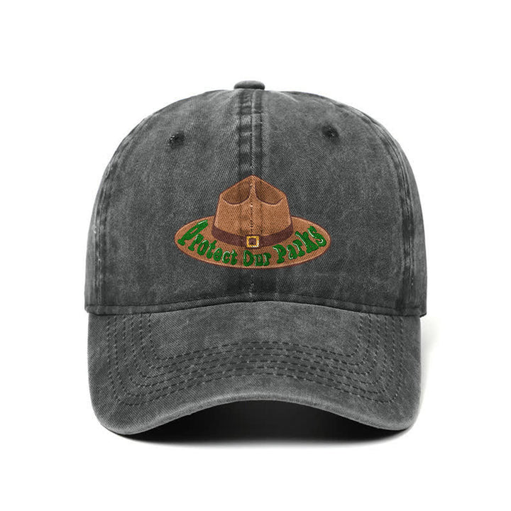 Casquette de baseball ajustable avec imprimé « Protégez nos parcs »