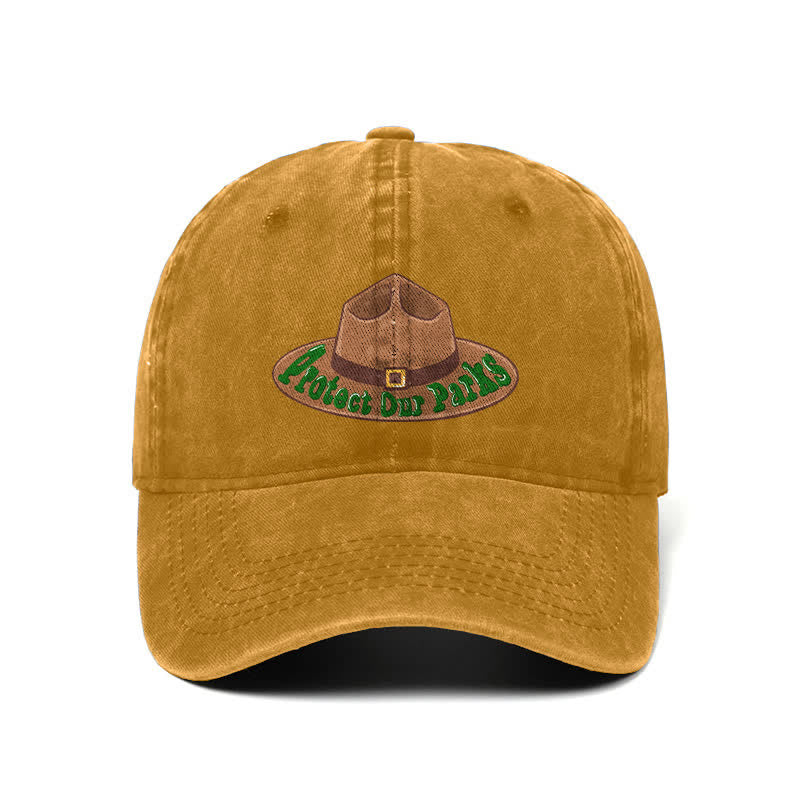 Casquette de baseball ajustable avec imprimé « Protégez nos parcs »