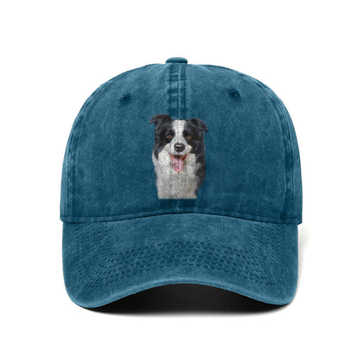 Casquette de baseball ajustable pour amoureux des chiens Border Collie noirs