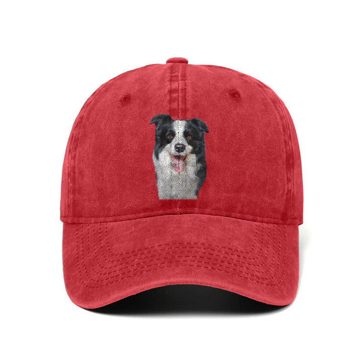 Casquette de baseball ajustable pour amoureux des chiens Border Collie noirs