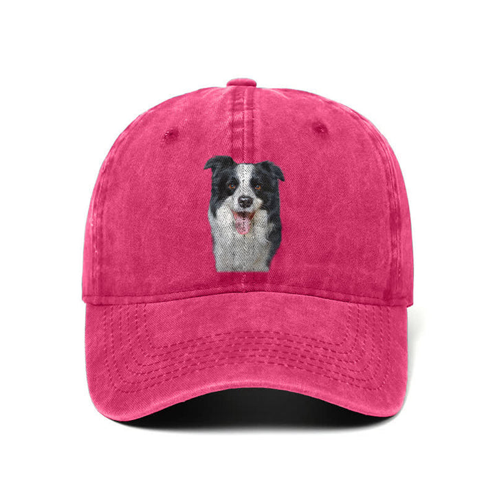 Casquette de baseball ajustable pour amoureux des chiens Border Collie noirs