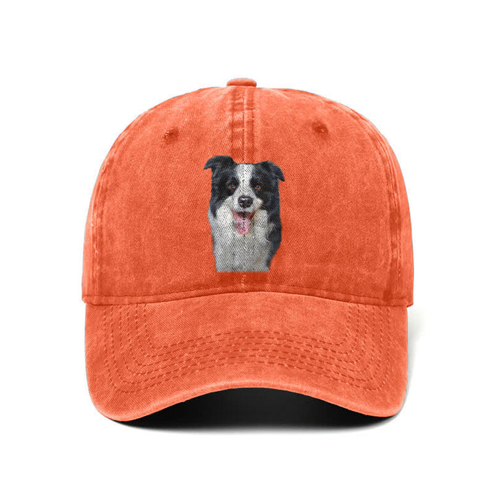 Casquette de baseball ajustable pour amoureux des chiens Border Collie noirs
