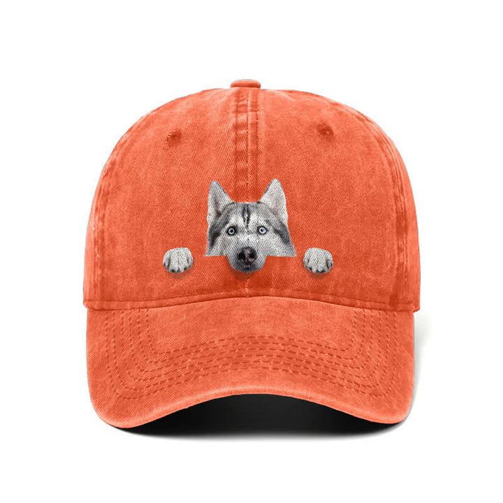 Casquette de baseball ajustable pour amoureux des chiens husky