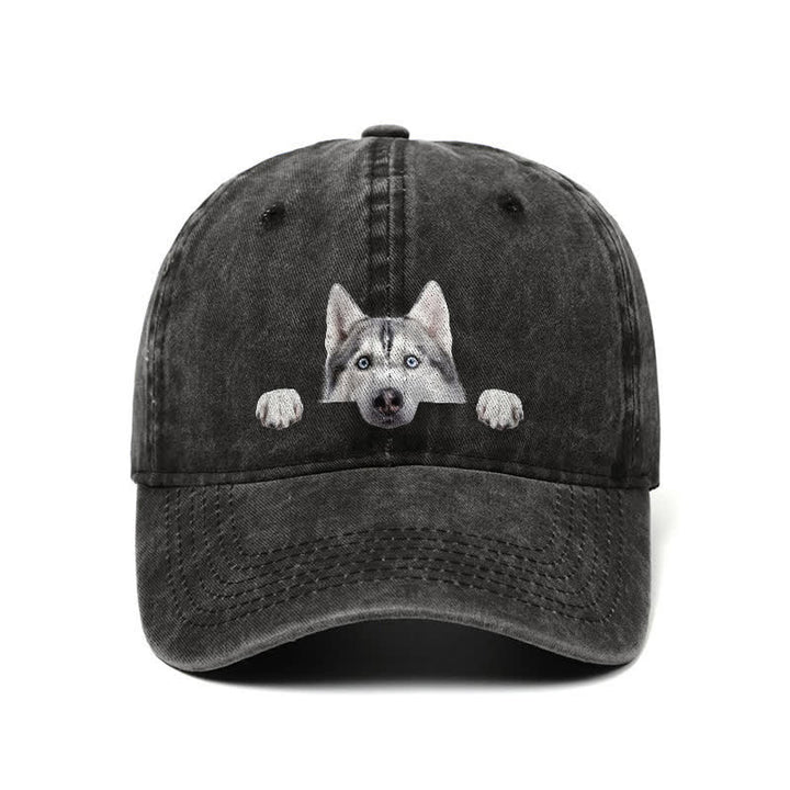 Casquette de baseball ajustable pour amoureux des chiens husky
