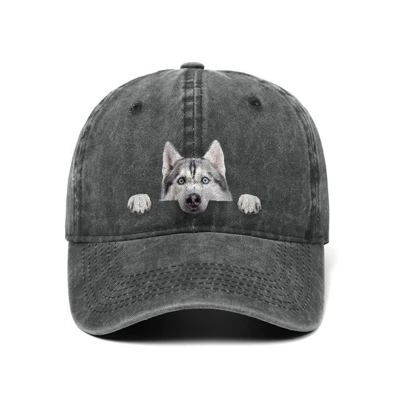 Casquette de baseball ajustable pour amoureux des chiens husky