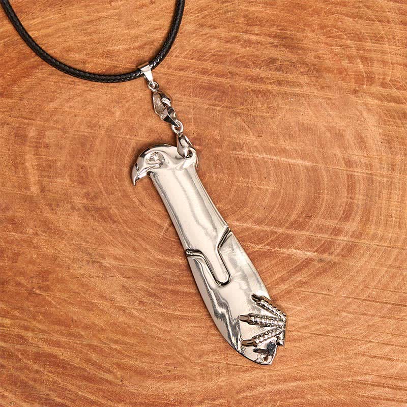 Collier pendentif multifonction avec couteau caché Liberal Hawk