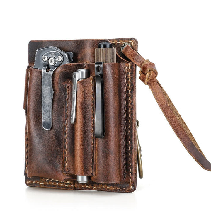Sac de ceinture en cuir avec organiseur de poche pour portefeuille EDC personnalisé - image 11