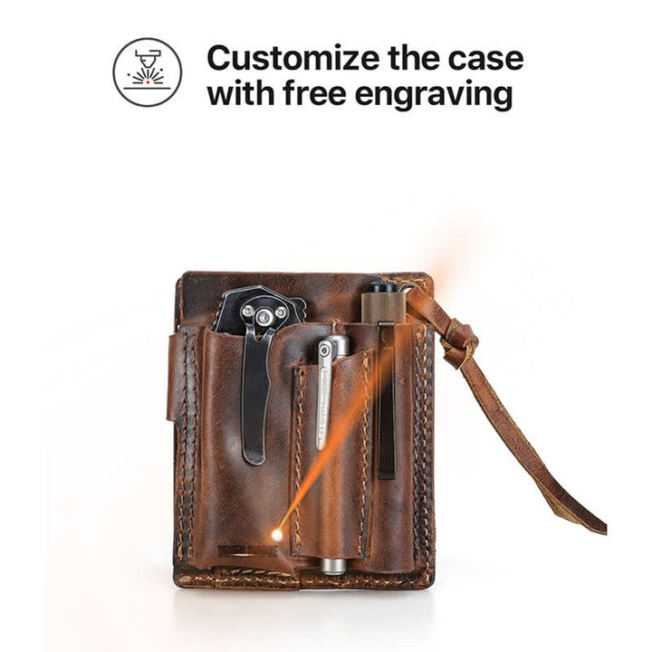 Sac de ceinture en cuir avec organiseur de poche pour portefeuille EDC personnalisé - image 7
