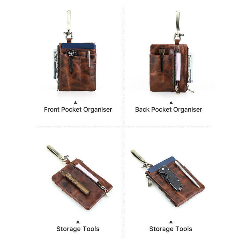 Sac à outils fonctionnel en cuir avec grande boucle à crochet - image 13