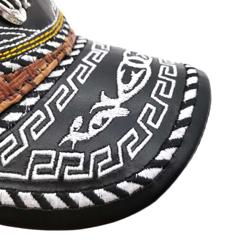 Casquette de camion en maille à motif ethnique mexicain en métal 3D marron (prévente) - image 2