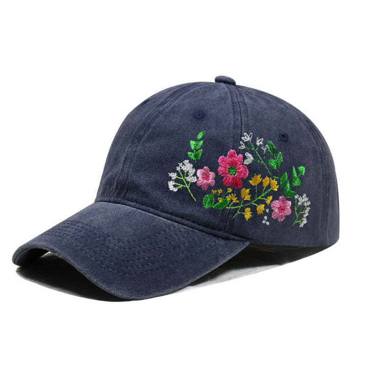 Casquette de baseball ajustable à motif floral brodé de marguerites pour l'été - Style #3 - Marine - Réglable (environ 21 5/8"-22 7/8") - image 17