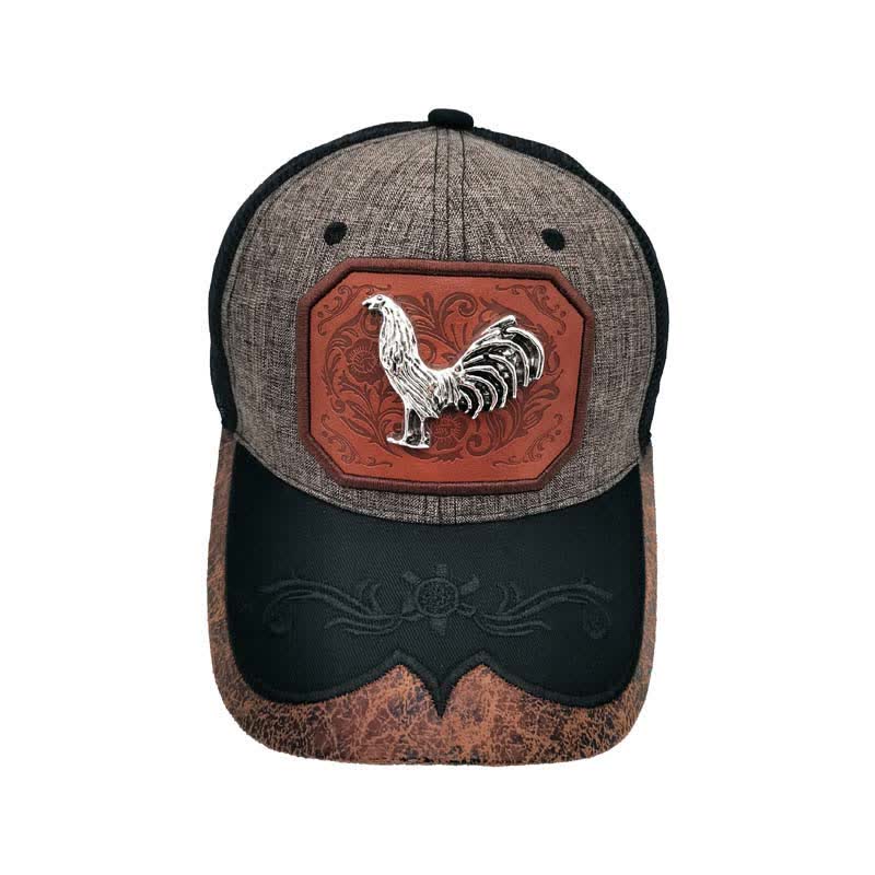 Casquette de camion brodée en maille avec motif coq en métal argenté 3D (prévente) - image 5
