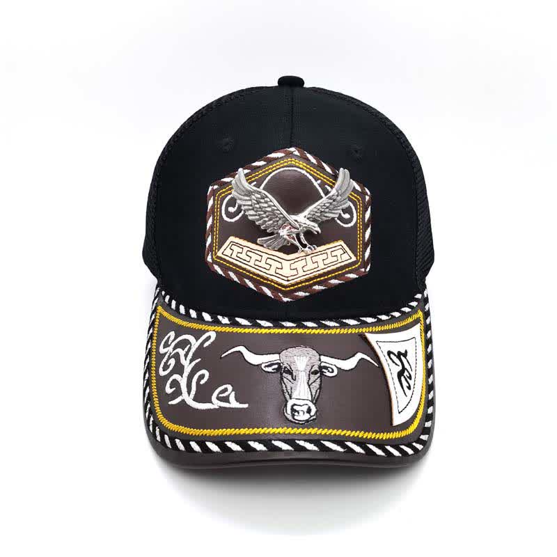 Casquette de camion en maille noire avec broderie Weterm en métal argenté 3D (prévente) - image 14