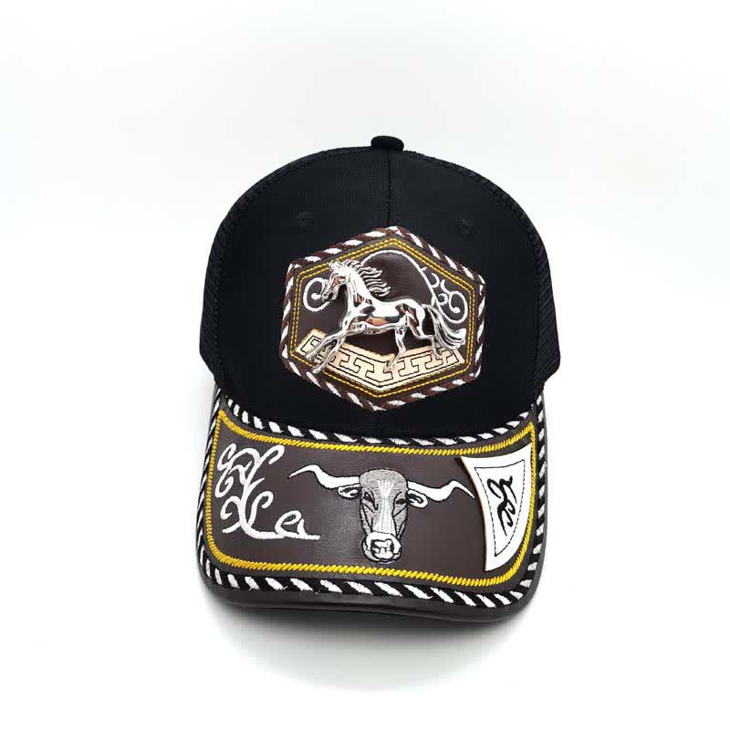Casquette de camion en maille noire avec broderie Weterm en métal argenté 3D (prévente) - image 12