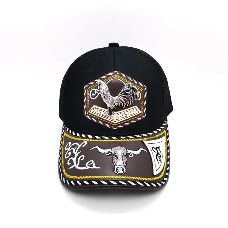 Casquette de camion en maille noire avec broderie Weterm en métal argenté 3D (prévente) - image 9