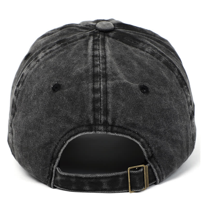 Casquette de baseball ajustable à fleurs blanches brodées - image 4