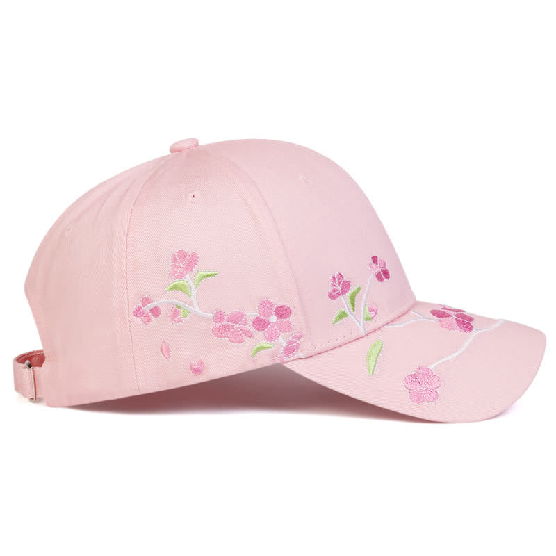 Casquette de baseball ajustable à motif floral brodé sur le côté rose - image 6