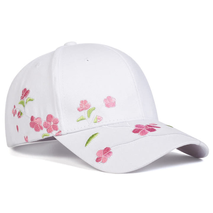 Casquette de baseball ajustable à motif floral brodé sur le côté rose - Rose - Réglable (environ 21 5/8"-22 7/8") - image 7