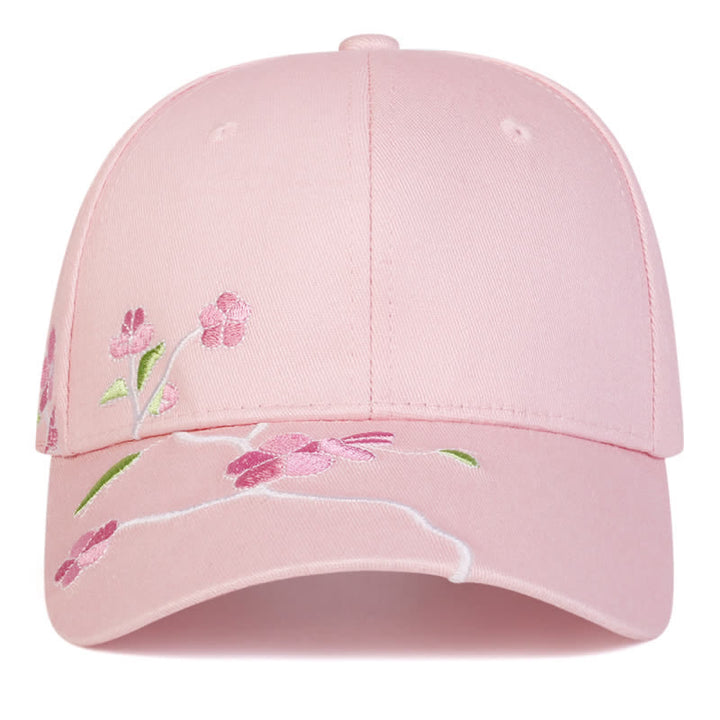 Casquette de baseball ajustable à motif floral brodé sur le côté rose - image 5