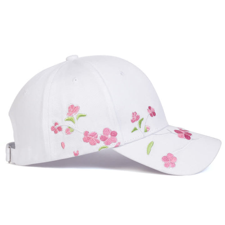 Casquette de baseball ajustable à motif floral brodé sur le côté rose - image 9