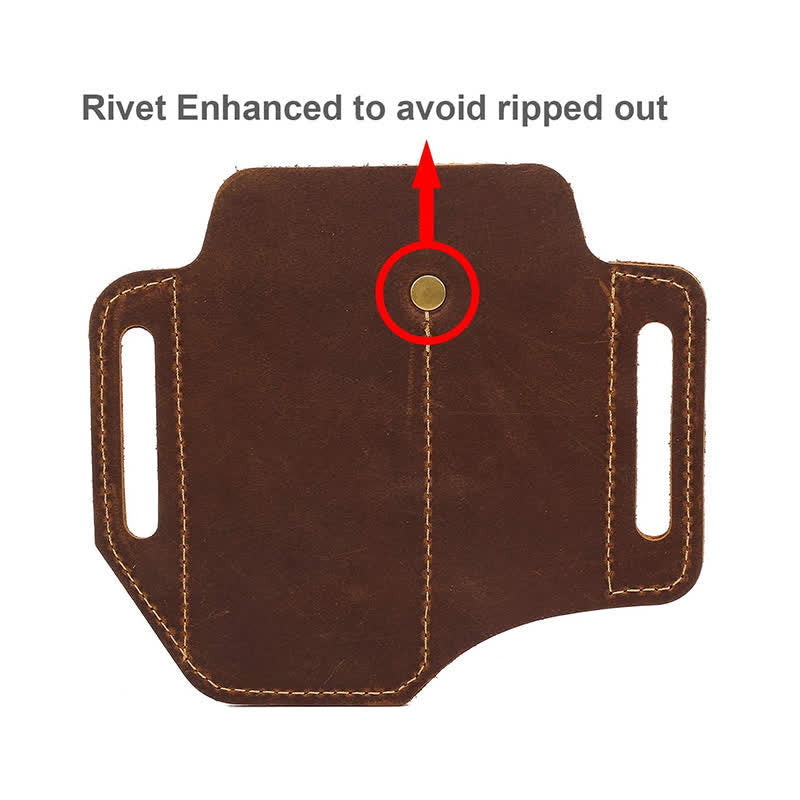 Étui de rangement pour outils EDC, couteau pliant, lampe de poche, sac ceinture en cuir - image 5