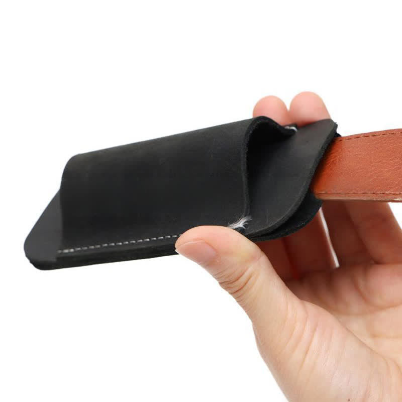Étui de ceinture en cuir pour couteau pliant horizontal à fond ouvert - image 10