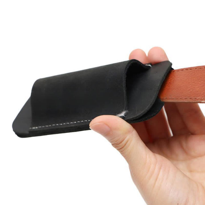 Étui de ceinture en cuir pour couteau pliant horizontal à fond ouvert - image 10
