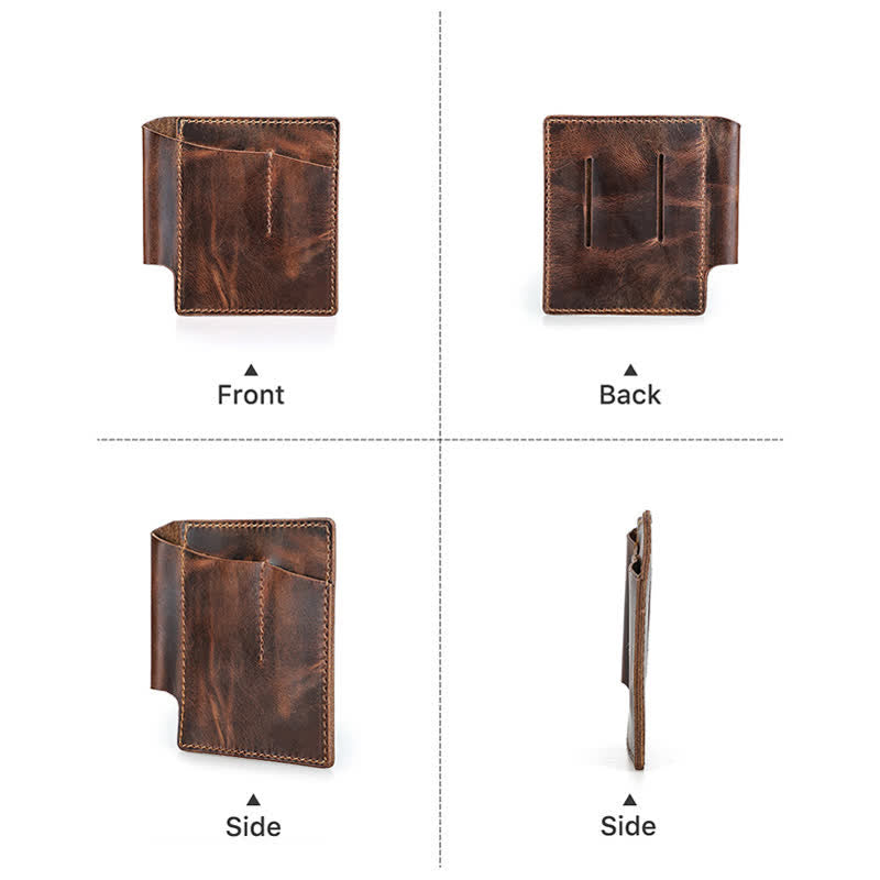 Sac ceinture organiseur de poche rétro en cuir EDC - image 8