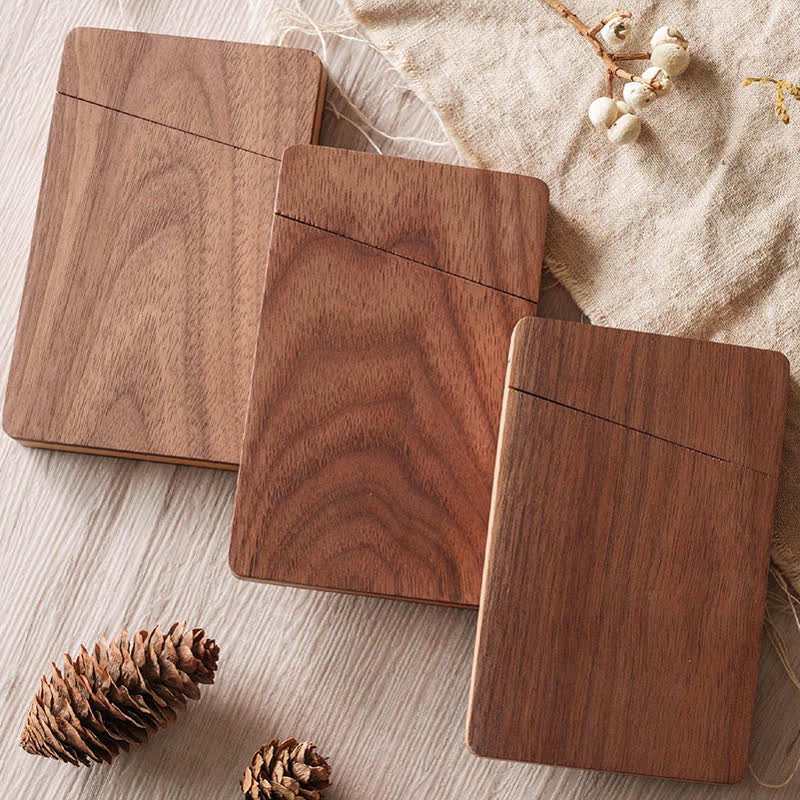 Étui en bois pour cartes de visite avec nom gravé personnalisé - image 9