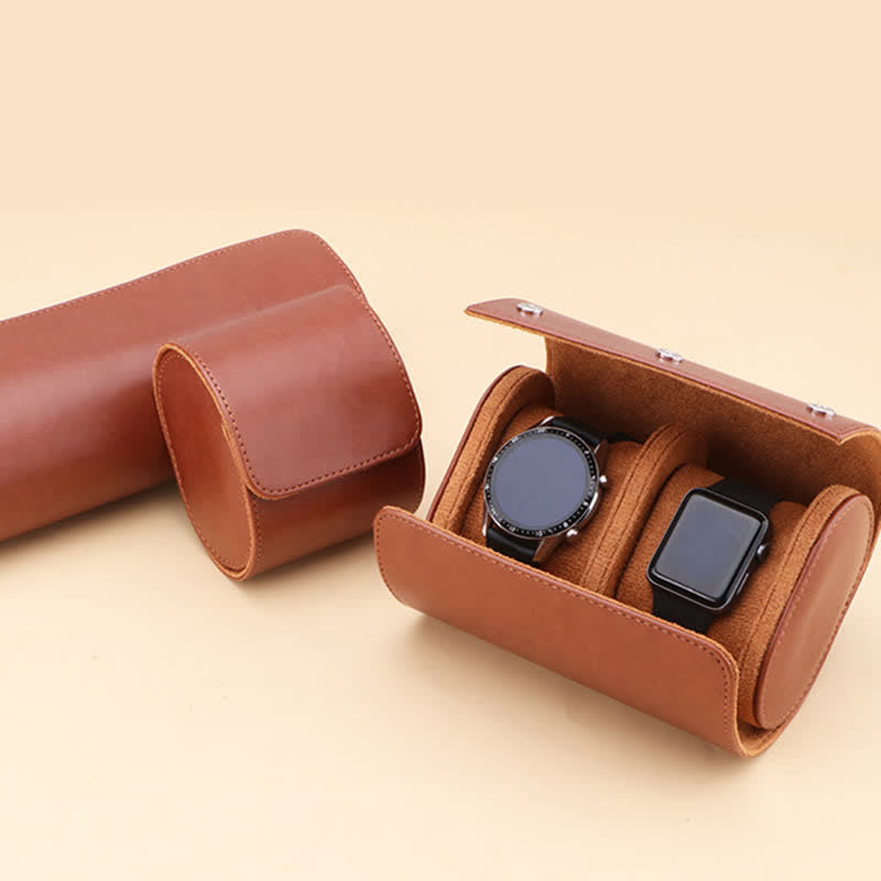 Étui de voyage en cuir pour montre avec initiales personnalisées - image 6