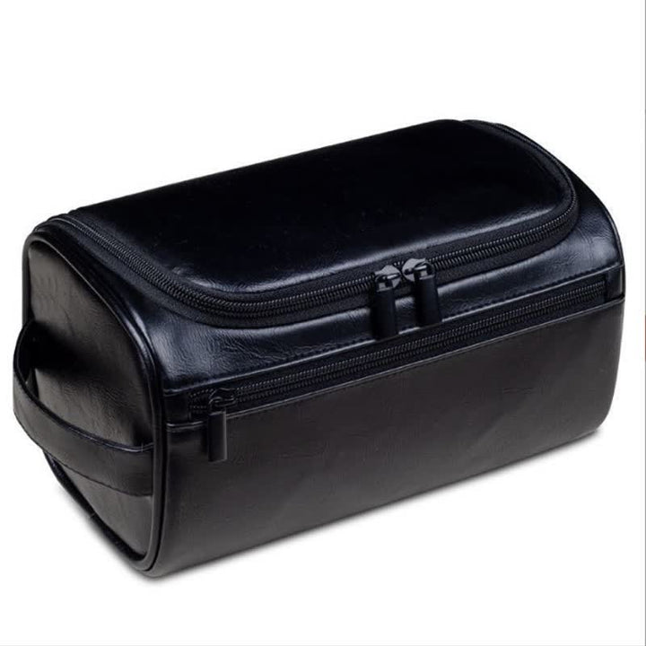Trousse de toilette de voyage en cuir avec monogramme gravé au laser personnalisé - Noir - image 6