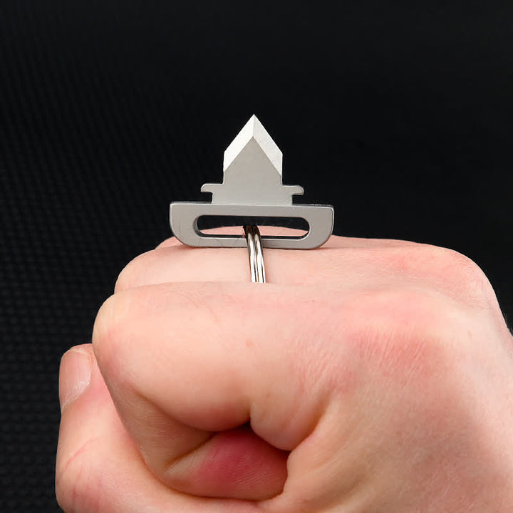 Porte-clés mousqueton multifonctionnel avec couteau - image 4