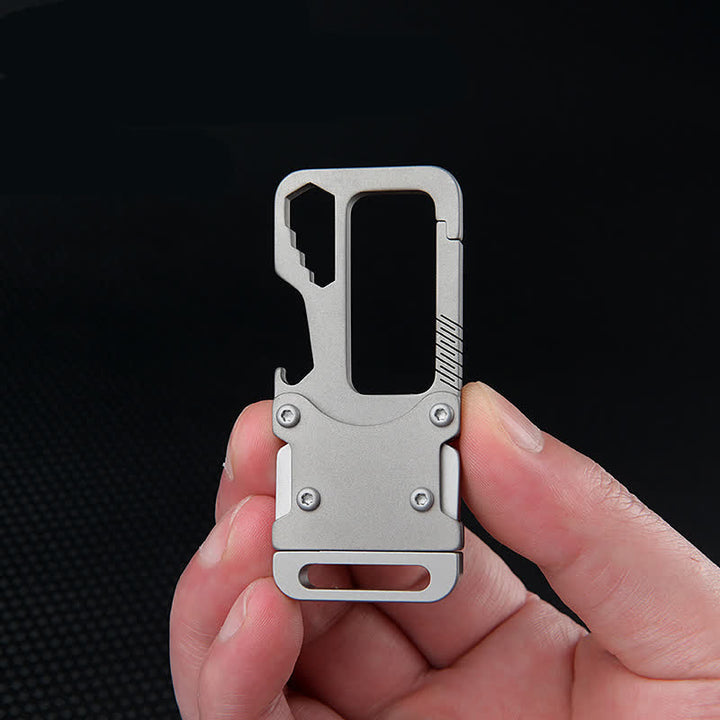 Porte-clés mousqueton multifonctionnel avec couteau - image 7