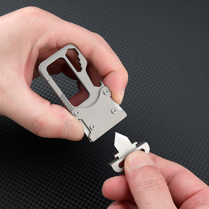 Porte-clés mousqueton multifonctionnel avec couteau - image 8
