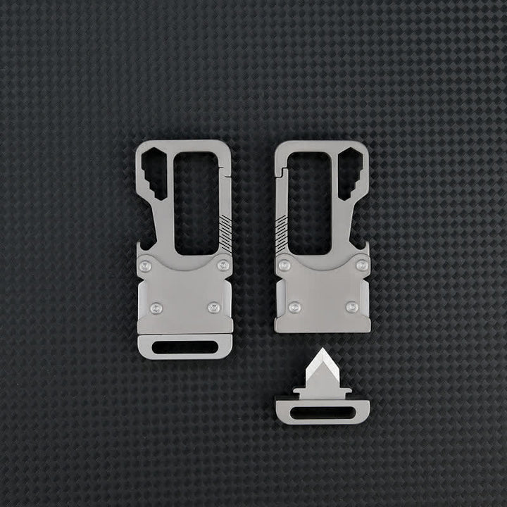 Porte-clés mousqueton multifonctionnel avec couteau - image 10