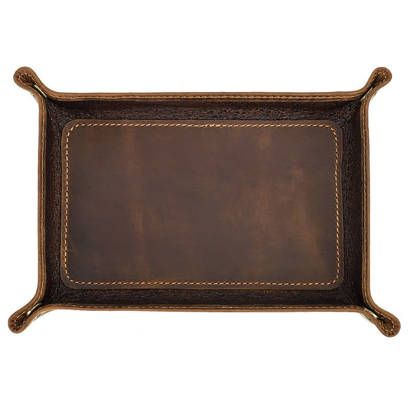 Grand plateau rectangulaire pliable en cuir avec nom personnalisé - image 8