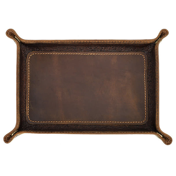 Grand plateau rectangulaire pliable en cuir avec nom personnalisé - image 8