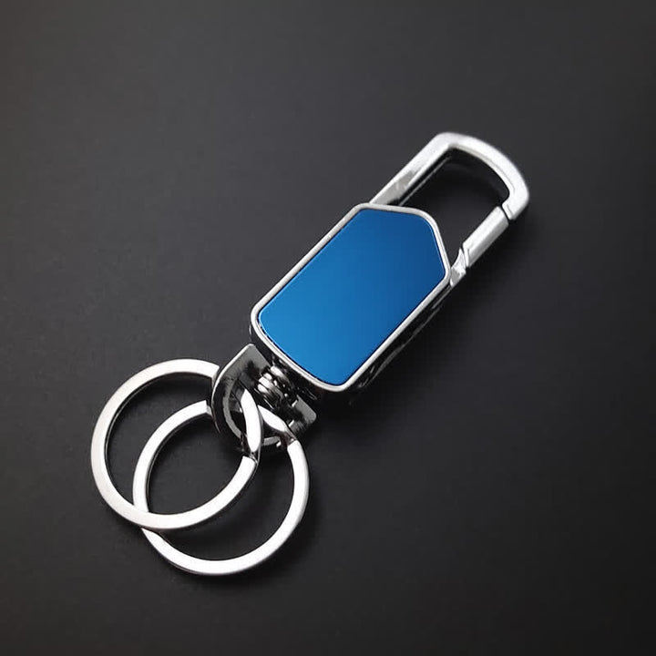 Porte-clés multifonction rotatif à 360 degrés avec couteau - Bleu - image 6