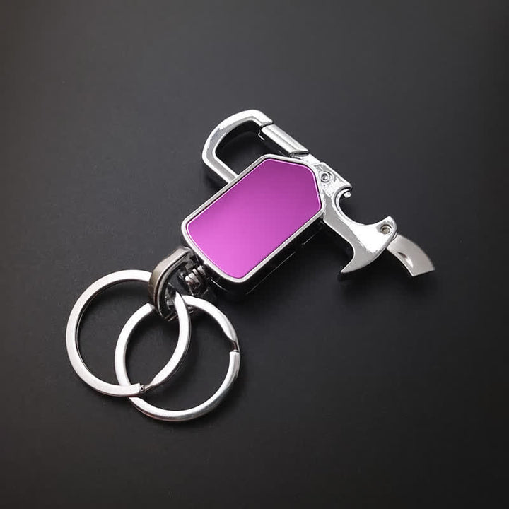 Porte-clés multifonction rotatif à 360 degrés avec couteau - image 1
